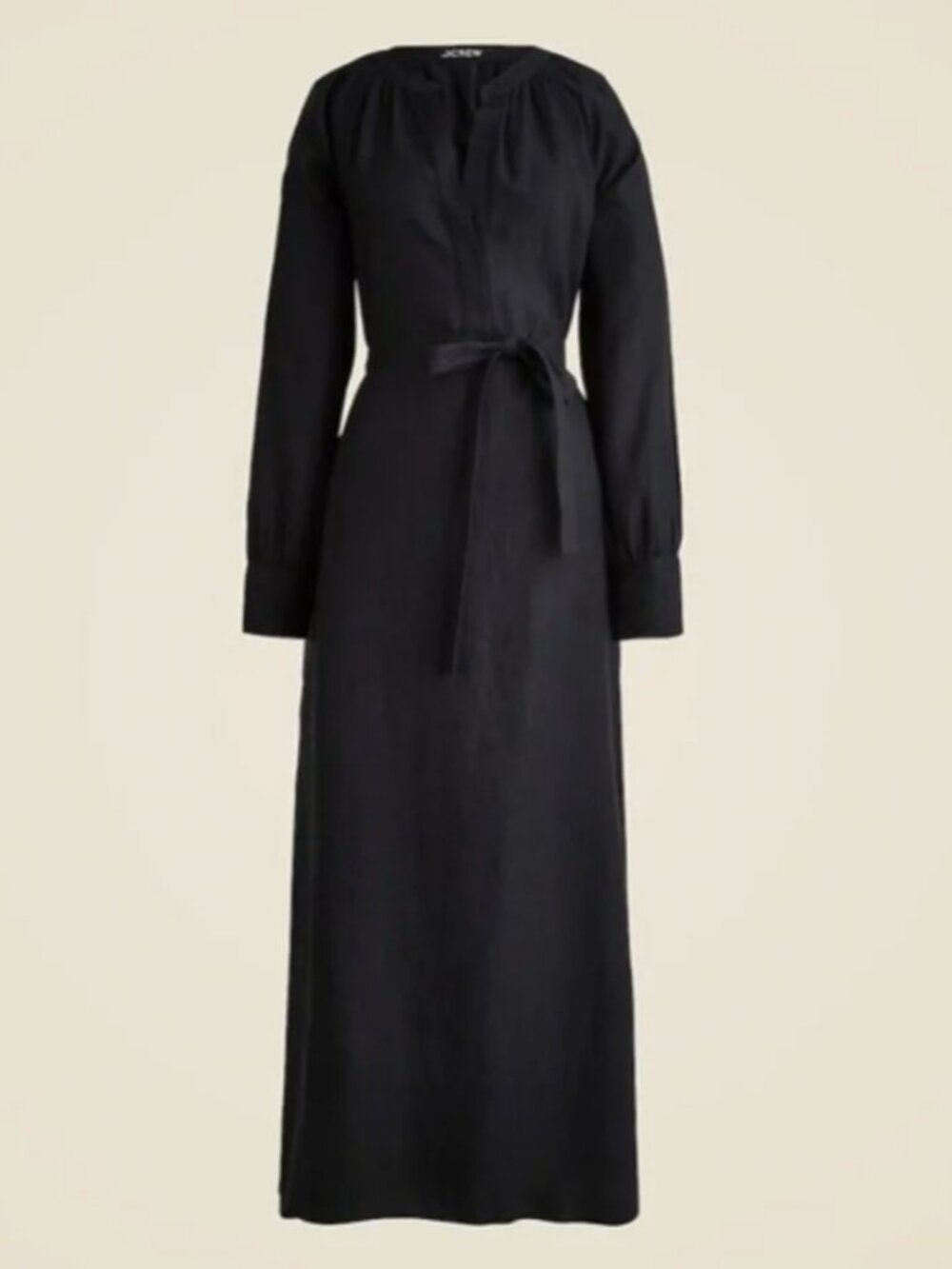 J. Crew Cabana Dress in Linen Black Size M NWT